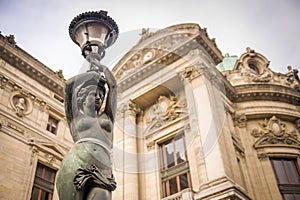 Statue at Palais Garnier, Paris photo