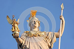 Statue of Pallas Athena in Vienna, Austria