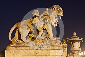 Statue at Paris's Pont Alexandre III