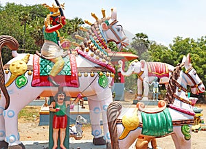 Statue park auroville tamil nadu india