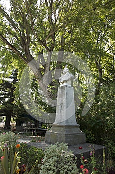 Statue in the park in Avignon. Paul Sain born 5 December 1853, Avignon - died 6 March 1908, Avignon - French painter associated