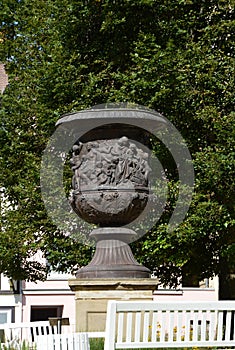 Statue in Park in the Resort Bad Pyrmont, Lower Saxony