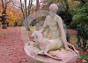 Statue in a Park in Wimbledon UK