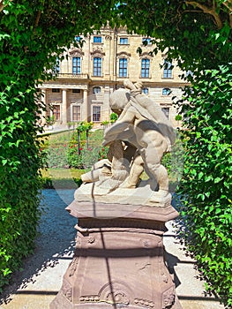 A statue of the park in WÃ¼rzburg