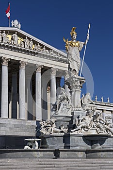 Statue at the Parliament Buildings - Vienna - Austria