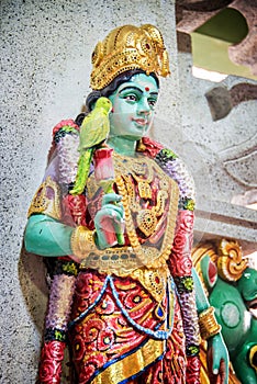 Statue of Parvati in Sri Veeramakaliamman Temple, Singapore