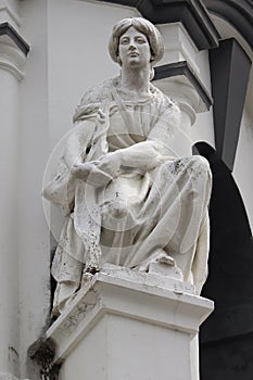 Statue Of "Patience" At Birch Memorial Clock Tower