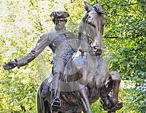 Statue of Paul Revere on Boston's Freedom Trail photo