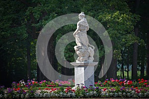 Statue of Pax, Garden of Pavlovsk Palace. St. Petersburg. Russia photo