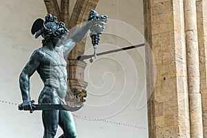 Statue of perseus with head in hand. Florence