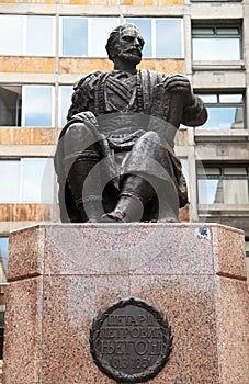 Statue of Petar II Petrovic-Njegos at Studentski Park