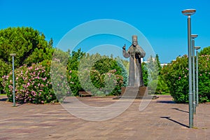 Statue of Petar Petrovic Njegos in Podgorica, Montenegro