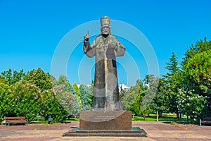 Statue of Petar Petrovic Njegos in Podgorica, Montenegro