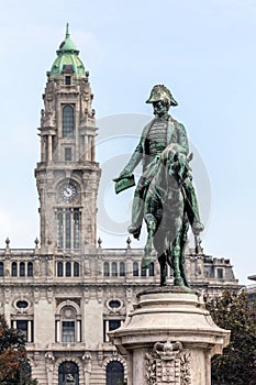 Statue of Peter IV of Portugal in Porto