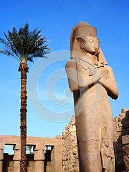 Statue of pharaoh in Karnak temple