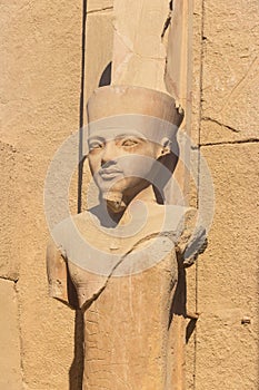 Statue of pharaoh in Karnak Temple Complex in Luxor, Egypt