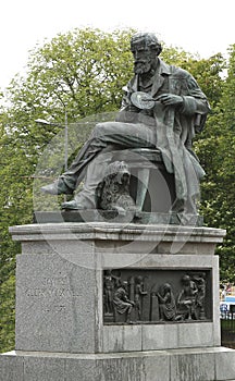 Statue of the physicist James Clerk Maxwell Edinburgh Scotland photo