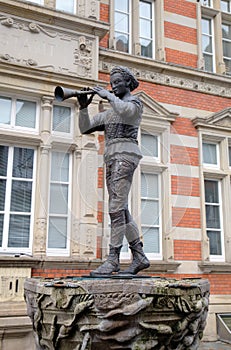 Statue of Pied Piper (Rat-Catcher) of Hamelin.