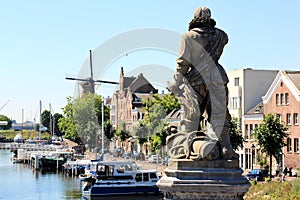 Statue of Piet Heyn in Delfshaven, Netherlands photo