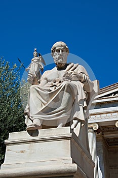 The statue of Plato. Athens, Greece.