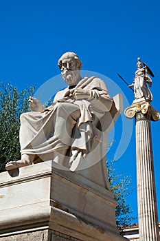 The statue of Plato. Athens, Greece.