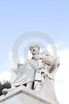 Statue of Plato in Athens, Greece photo