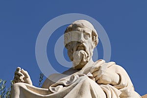 Statue of Plato in Greece photo