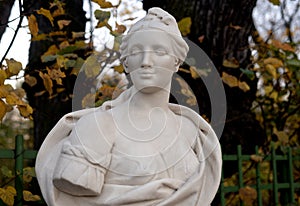 Statue of poetess Corinna in Summer Garden.