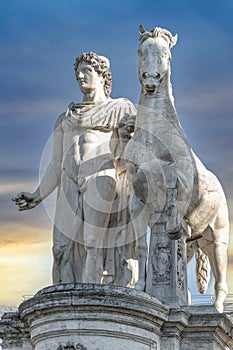 The statue of Pollux in Campidoglio Rome