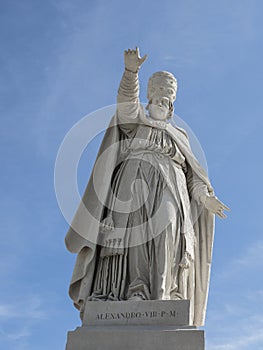 Statue of Pope Alexander VIII in Prato della Valle in Padua photo