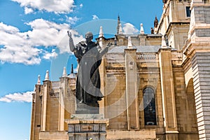 Statue of Pope John Paul II, Almudena Cathedral Madrid