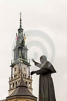 Statue of Pope John Paul II - Czestochowa, Poland.