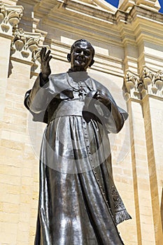 Statue of Pope John Paul II in Gozo