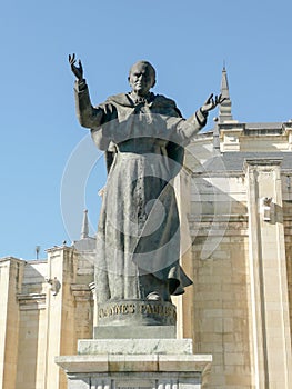 Statue of pope John Paul II (Karol Wojtyla) in front of Madrid A photo