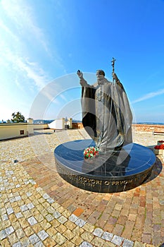 Statue of Pope John Paul II in Nitra