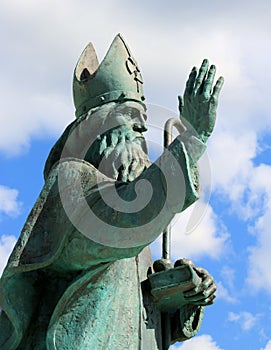 Statue in the Port of Baska Voda in Dalmatia, Croatia