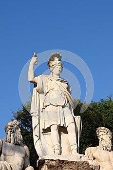 Statue portraying Rome between Tevere and Aniene photo