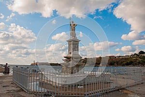 Statue of Poseidon. Neptune in Havana, Cuba