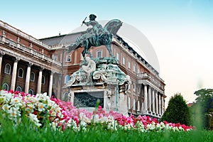He statue of Prince Eugene of Savoy in front of Bu photo