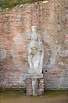 Horrea Epagathiana in Ostia Antica. Ruins of ancient roman city and port. Latium, Italy photo