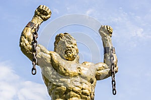 Statue of Prometheus with Broken Chain
