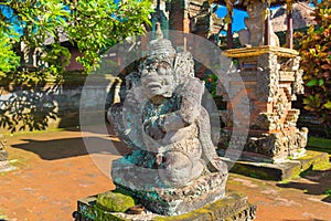 Statue in Pura Taman Ayun - hindu temple near Mengwi, Bali, Indonesia