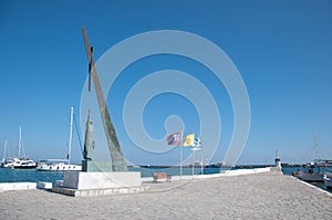 Statue of Pythagorean on the island of Samos.