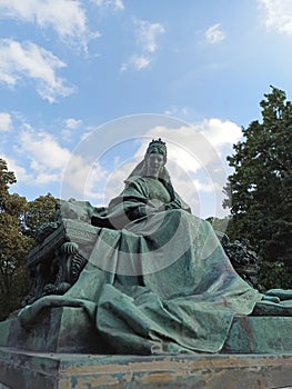 The statue of Queen Elisabeth & x28;Sissi& x29; in Budapest, Hungary