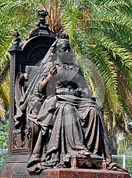 Statue of Queen Victoria in Hongkong Victoria Park