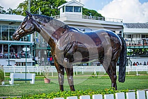 Statue of Racehorse at Garrison Savannah in Barbados