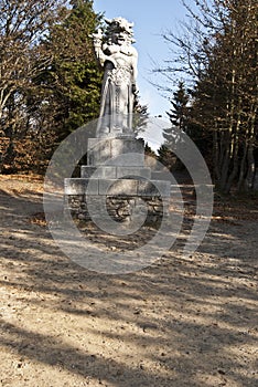 Statue of Radegast between Pustevny and Radhost in