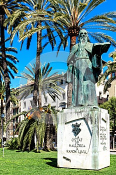 Statue of Ramon LLVLL in Palma de Mallorca, Spain