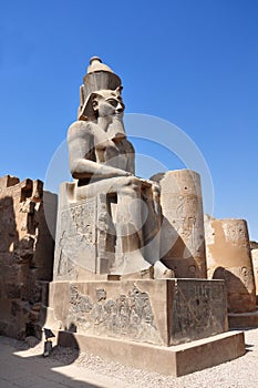 Statue of Ramses II, Luxor Temple, old Egypt.