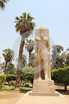 Statue of Ramses II in Memphis, Egypt.